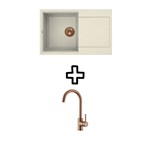 Set Easy 300 Bianco Antico + slavina Vida PVD Copper