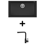 Set Quadra 130 UM KT + slavina Zora Plus mat crna