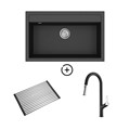 Set Quadro SQQ103W + slavina Grata Black metallic