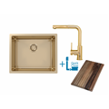 Sudoper Quadrix 50 + slavina Flora Bronze