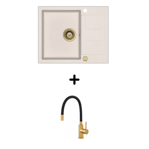 Set Tesa SQT102-AW + slavina Flexy PVD Zlato