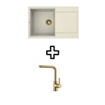 Set Easy 300 Bianco Antico + Zora PVD Gold