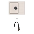 Set Tesa SQT102-W + slavina Flexy PVD Grafit