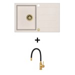 Set Tesa SQT101-AW + slavina Flexy PVD Zlato